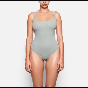 Skims Cotton Ribbed Bodysuit